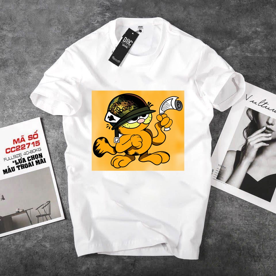 ÁO THUN NAM NỮ MÈO GARFIELD IN HÌNH COOL NGẦU GIÁ RẺ HƠN NGƯỜI YÊU CŨ CHO BẠN THÂN - 38
