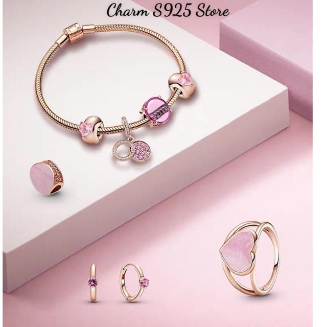 Vòng tay charm pan mềm vàng hồng bạc s925 hàng cao cấp