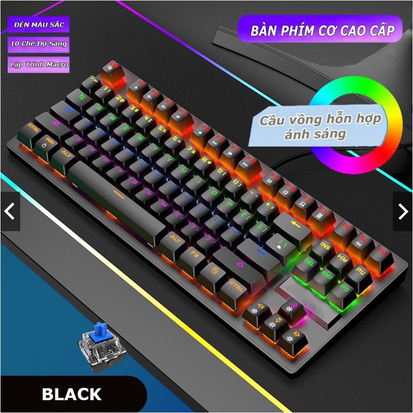 Bàn phím cơ RGB LED LEAVEN K2A PRO Công tắc màu đỏ Vận chuyển trong ngày Bàn phím máy tính
