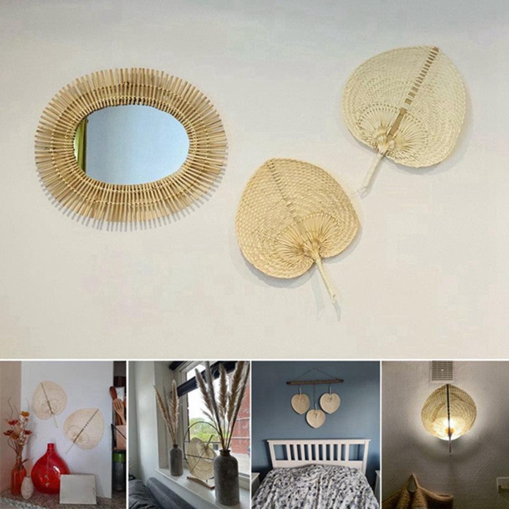 Quạt Tre Đan Thủ Công Hình Trái Tim DIY