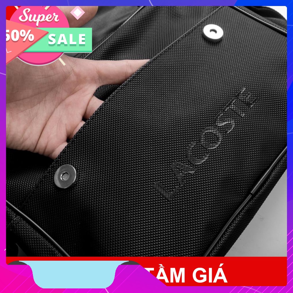 Túi Đeo Chéo Nam Thời Trang Lacoste logo sắt full tag và túi không dệt balo_5035