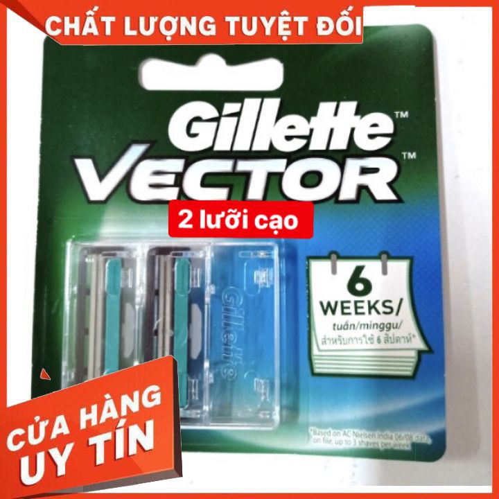 [chính hãng ]   lưỡi cạo  gillette  vector 4 cái ,2cai  cán cạo gillette vecttor   dành cho nam giớ  không gây chầy xước