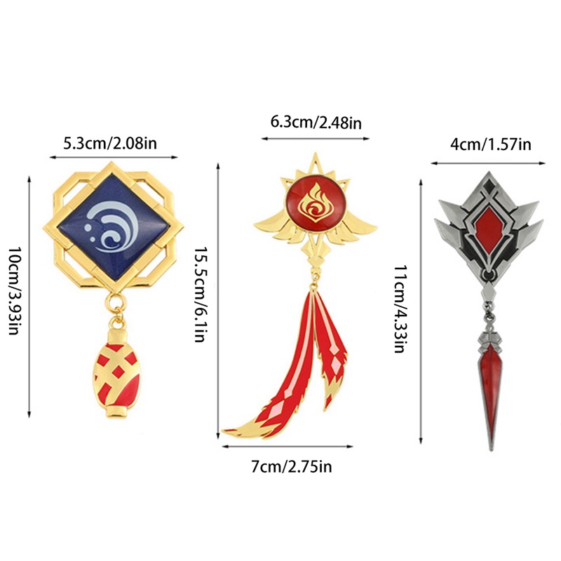 Huy Hiệu Cài Áo Hình Tròn Dạ Quang In Hình Anime GenshinImpact Eye of God Làm Quà Tặng Trang Sức / Ba Lô