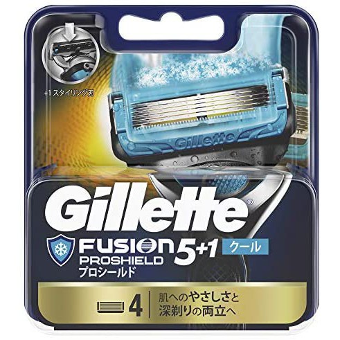 Hộp 4 lưỡi dao cạo râu Gillette Fusion/Proglide/Proshield hàng nội địa Nhật