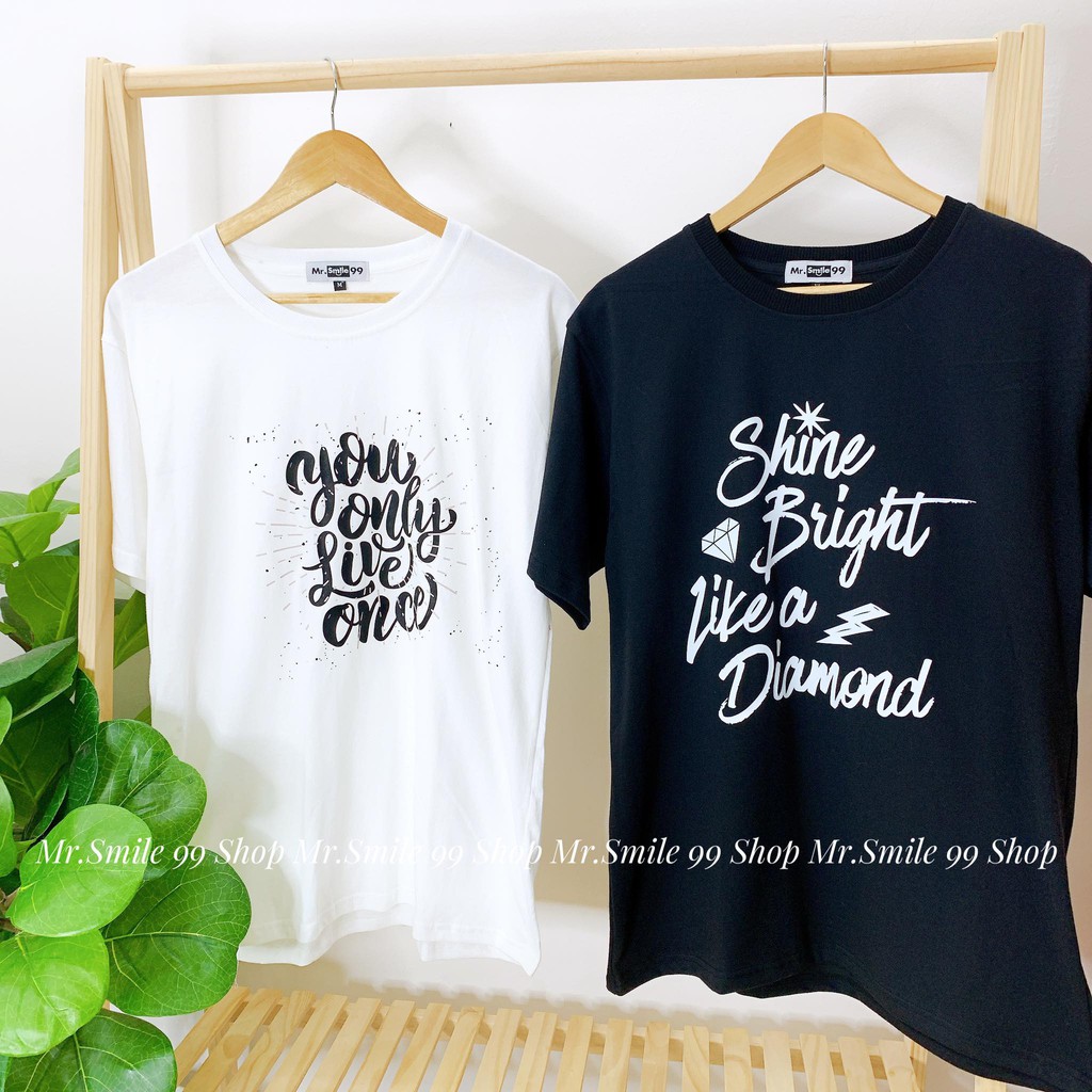 Áo Thun Tay Lỡ Form Rộng Phối Chữ Unisex Nam Nữ Mr Smile 99 Shop