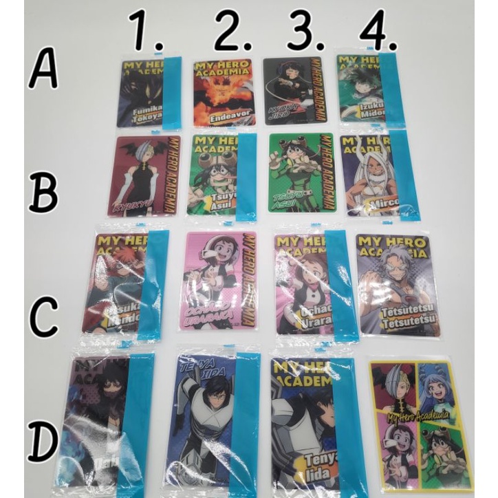 Thẻ bài bo góc chủ đề My hero academia, MHA số 12, Bandai