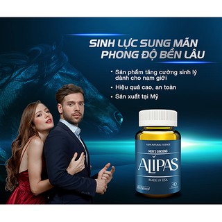 (CHÍNH HÃNG) Sâm Alipas platinum viên uống tăng cường sinh lý nam