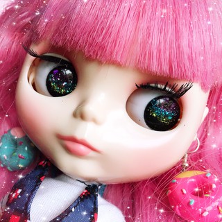 Chip mắt galaxy nhũ handmade đẹp độc lạ cho búp bê Blythe