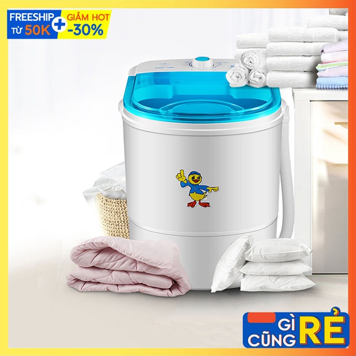 Máy giặt mini bán tự động, Giặt quần áo nhỏ, áo trắng, đồ cho bé