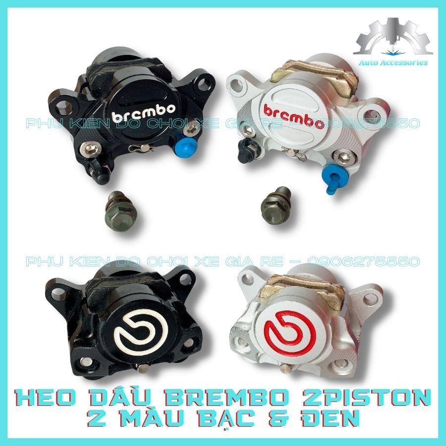 Heo Dầu Sau Brcmbe 2piston KÈM PÁT CNC Lắp Sau xe Exciter Ex135/150/155 Sirius Winner Sonic Raider Satria Wave100/110 Fu