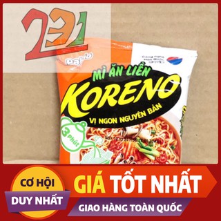 Túi Mì Ăn Liền Koreno Up 3 phút Vị Kimchi 75g, mì ăn liền sợi nhỏ