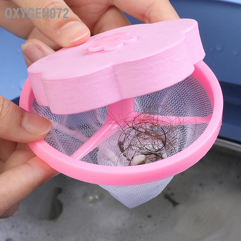 Oxygen072 Oxygen072 Túi lọc máy giặt Mận hình hoa 360 độ nổi PP có thể tái sử dụng để giũ