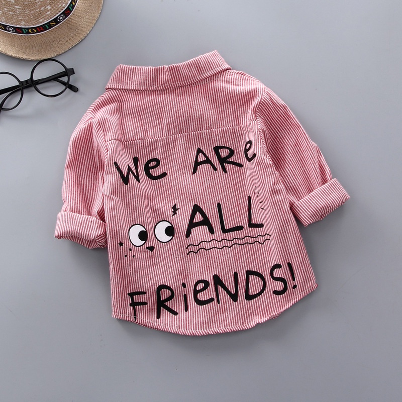 Áo Sơ Mi Tay Dài In Chữ Độc Đáo Thời Trang Mùa Hè Cho Bé Trai