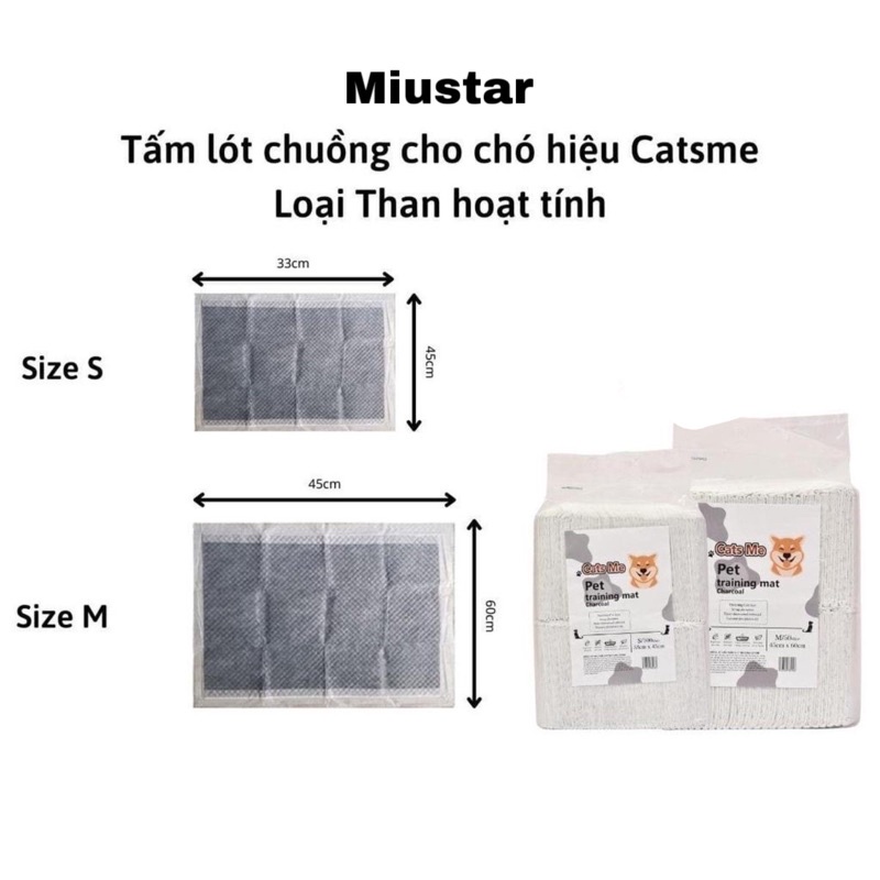 Tã lót chuồng cho chó mèo thú cưng, lót lồng khay vệ sinh, sàn xe charcoal than carbon hoạt tính(Miếng lẻ)