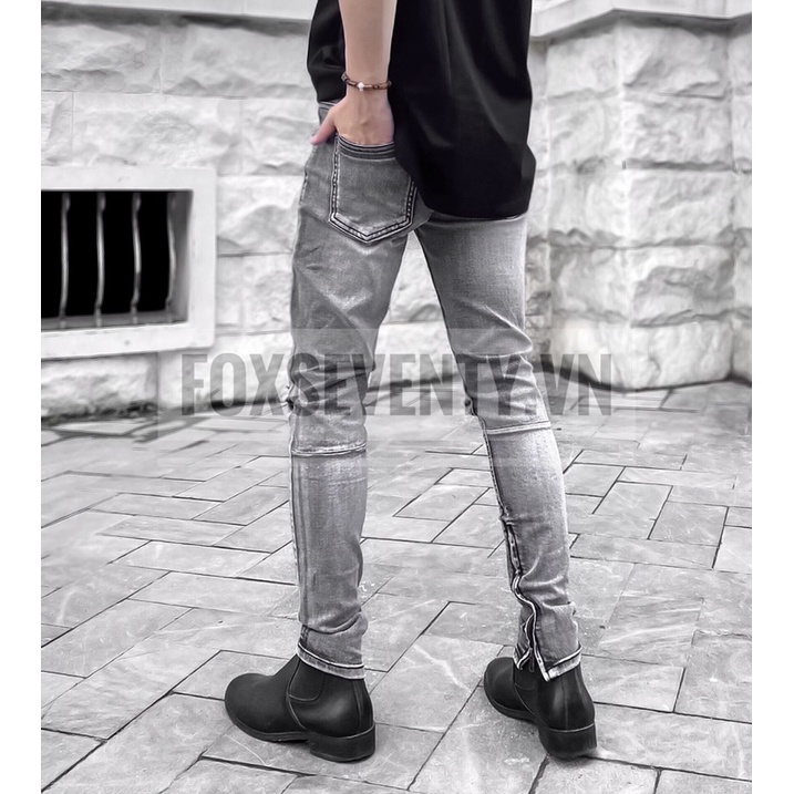 Quần jean có khóa zip Foxseventy chất jean co dãn có zipper dễ phối đồ | BigBuy360 - bigbuy360.vn