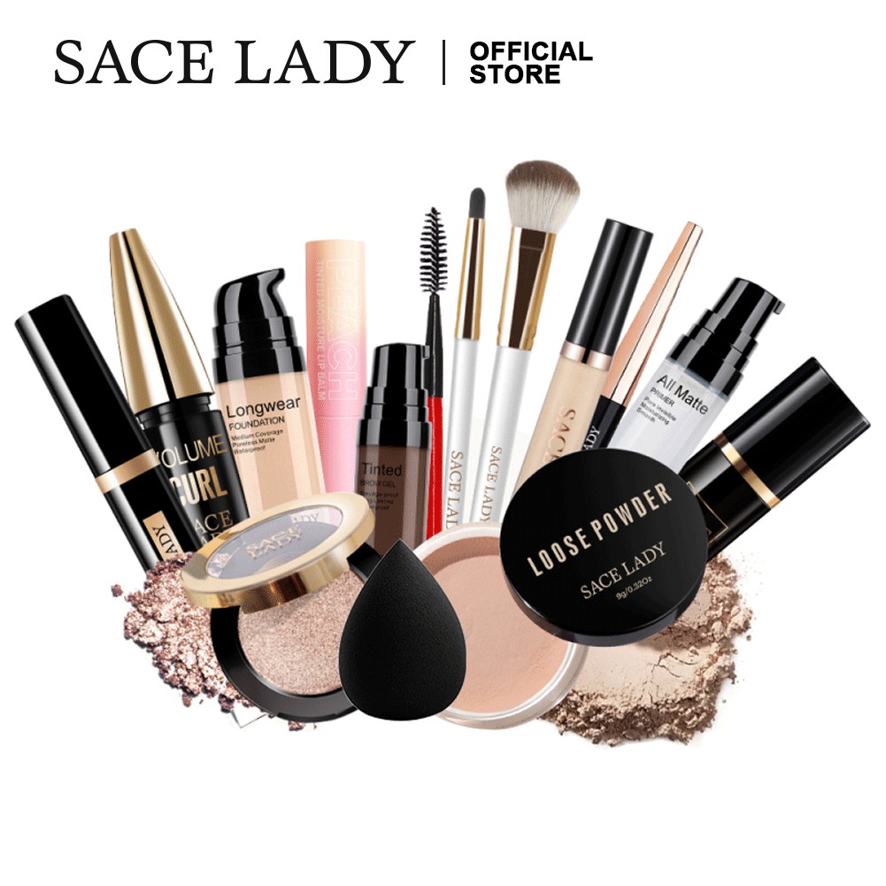 Bộ Mỹ Phẩm Trang Điểm 14 Món Sace Lady Gồm Son Môi Phấn Che Khuyết Điểm Bút Kẻ Mắt Bút Kẻ Lông Mày Kháng Nước 875g | BigBuy360 - bigbuy360.vn