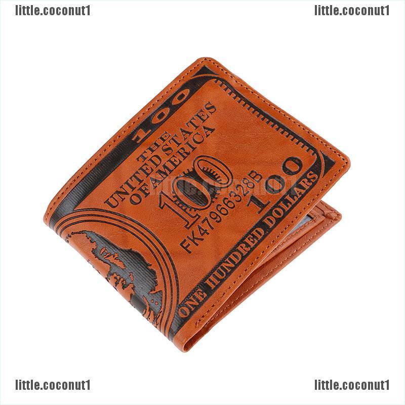 Ví Da Pu In Hình Tiền Đô La Mỹ Cá Tính Cho Nam