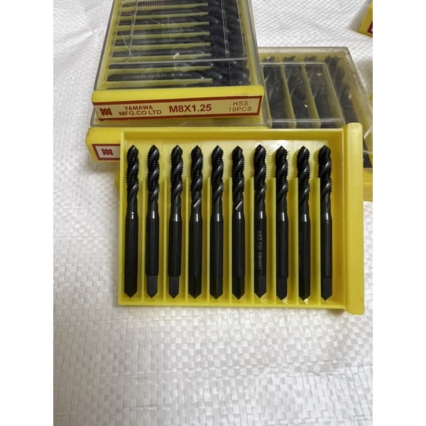 Bộ taro xoắn 7 cây từ M3 đến M12, Chất liệu HSS +N Po chuyên sắt thép