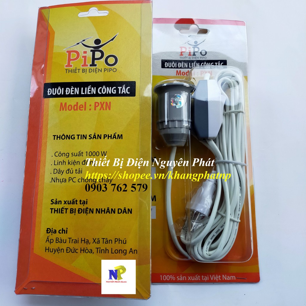 Đuôi Đèn Liền Dây Có Công Tắc 3m, 5m Cao Cấp