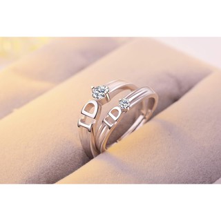 Nhẫn đôi Bạc Ý S925 - Đính đá