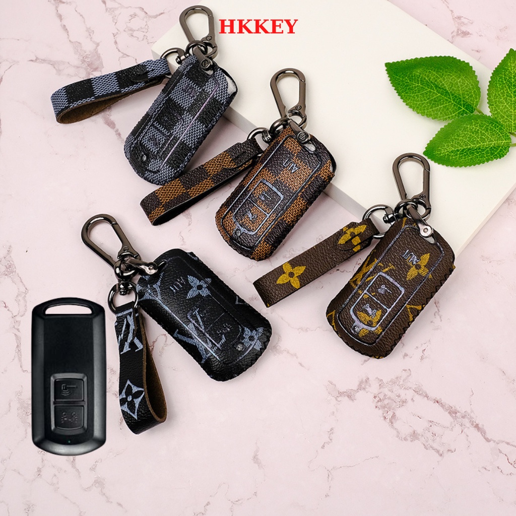 Bao da bảo vệ chìa khoá Smartkey Honda AB Air Blade Honda Lead Vision Vario Click LV khâu tay
