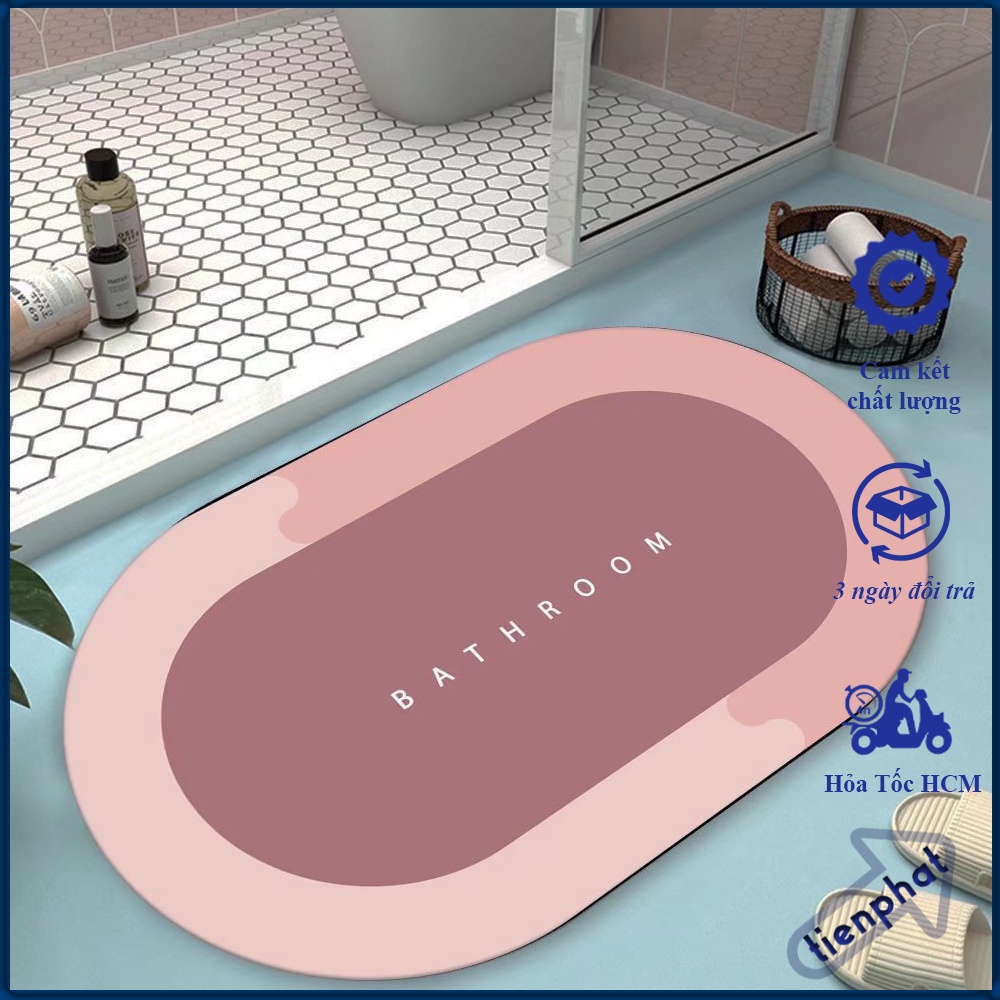 Thảm nhà tắm Thảm chân chống trượt chống thấm nước cao cấp silicon siêu thấm hút