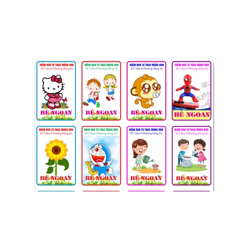 BÉ NGOAN IN TÊN TRƯỜNG 1000 phiếu