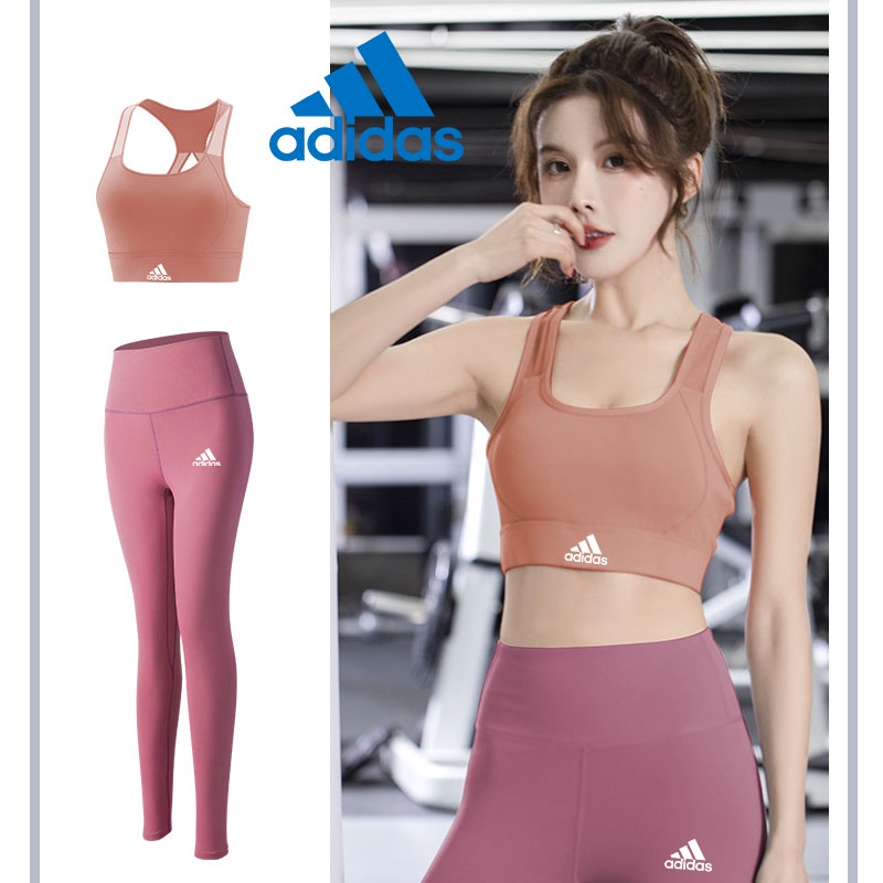 Adidas Set Đồ TậP GồM 2 Món GồM Bra + ÁO Bra + QuầN TậP Thể Thao