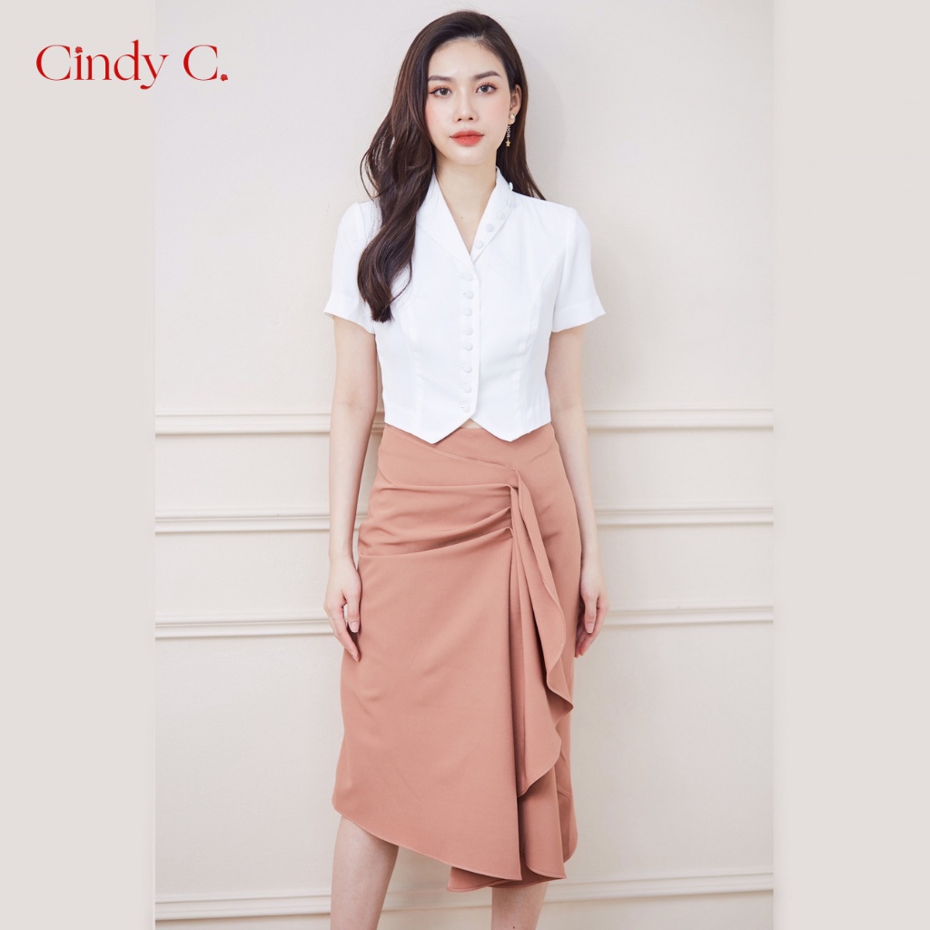 Set Áo sơ mi và chân váy Roger CINDY C tay ngắn chất liệu Tuytsi 642 / 654