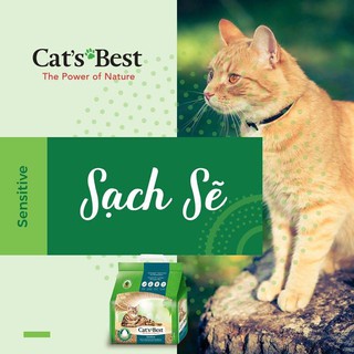 20L/7,2kg🥰Cát gỗ vệ sinh hữu cơ Cat's Best Sensitive | Siêu thấm hút, kháng khuẩn | Vón cục | Xả được trong toilet