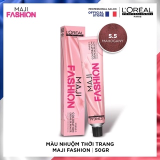 Màu nhuộm thời trang Majifashion L5.5 Mahogany 50ml + Oxy 120ml + Chén cọ nhuộm