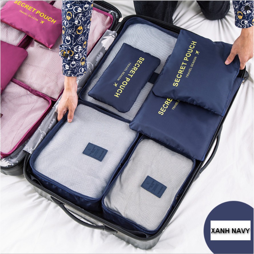 Bộ túi du lịch combo 6 món để vali sắp xếp quần áo, phụ kiện gọn gàng ngăn nắp KDR-NC058 KODOROS