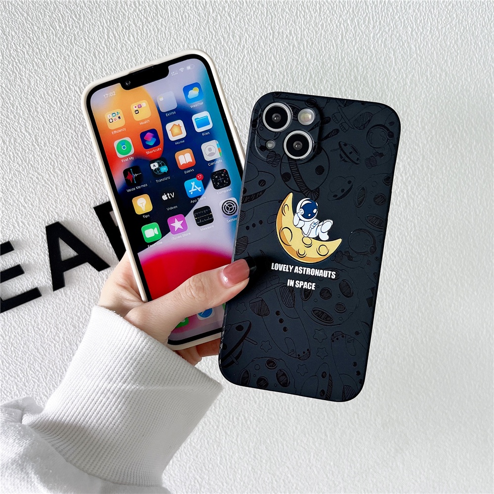 Ốp Điện Thoại Hình Phi Hành Gia Cho iPhone 13 pro Max 12 pro Max 6s plus 7 plus 8 X Xs Xr Xsmax 11 pro Max Se2020