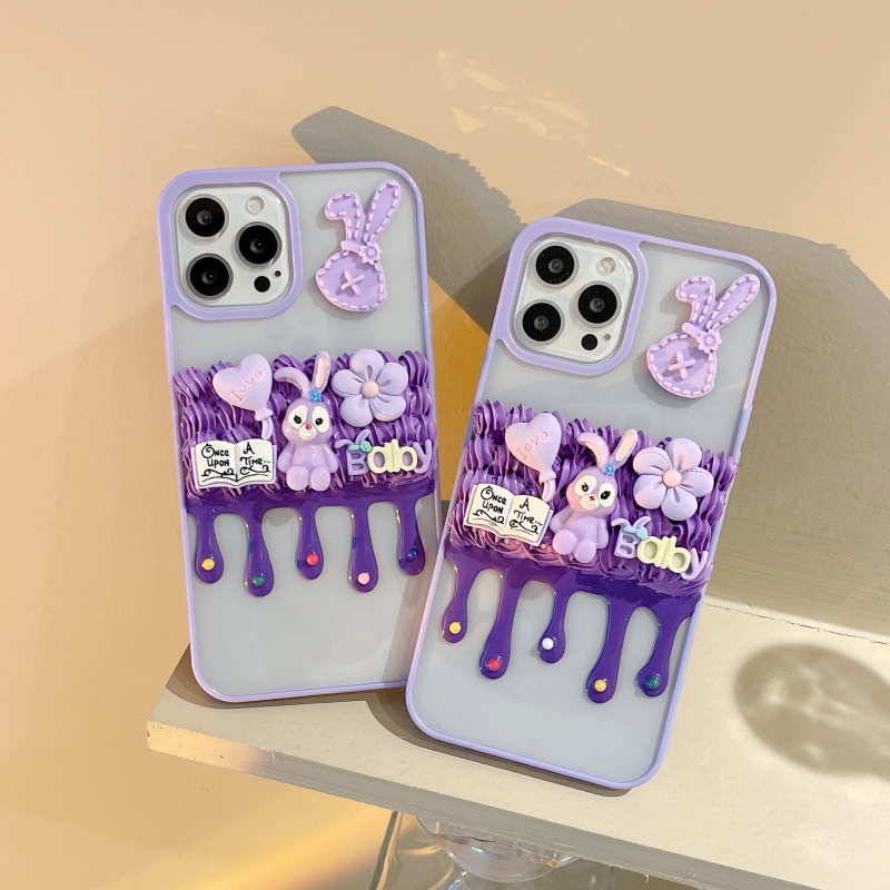 Ốp điện thoại epoxy chống sốc in hình gấu Stella 3D dễ thương cho Iphone 13 12 Pro Max 11 11pro X Xr 7p 8 Plus