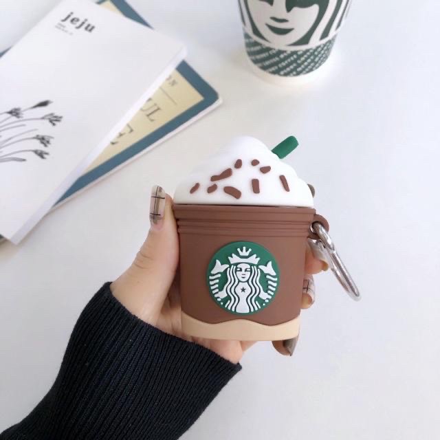 ☘️Tặng kèm móc☘️Case airpod 1/2 Starbuck - vỏ bảo vệ bao đựng tai nghe airpod 1/2, i11, i12, i13, i100, i200