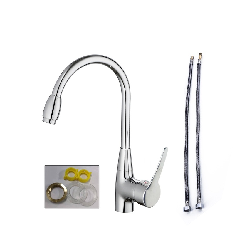 Vòi Nước Bồn Rửa Xoay 360 Độ Bằng Hợp Kim Chrome