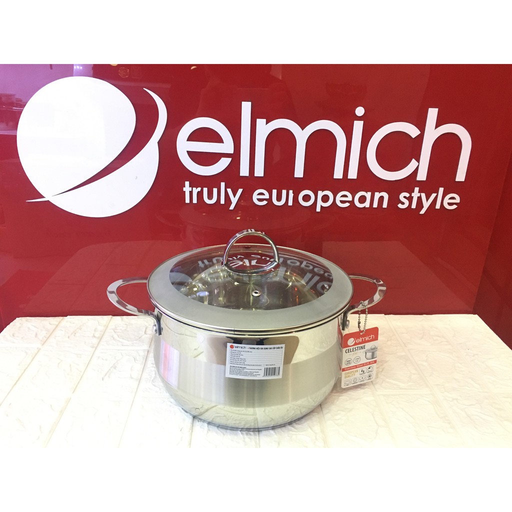 Nồi Elmich inox 304 đáy từ celestine 18cm, 20cm, 22cm, 24cm, 28cm