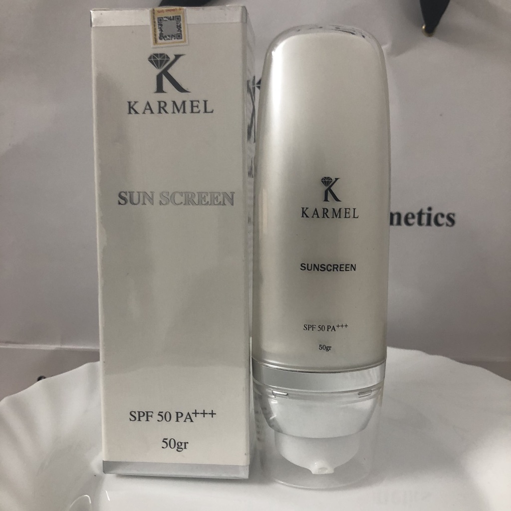 Kem chống nắng vật lý 50G cho da dầu và da hỗn hợp SPF 50PA+++ không bóng dầu không bết dính KARMEL