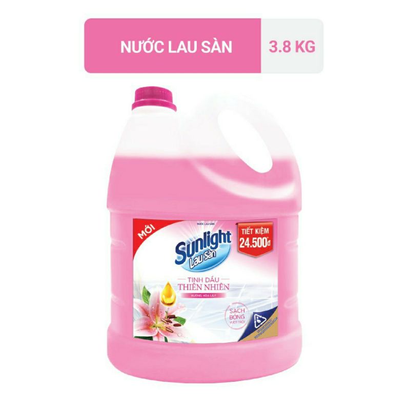 Nước Lau Sàn Sunlight Tinh Dầu Thiên Nhiên 3.8kg/ 3.6kg