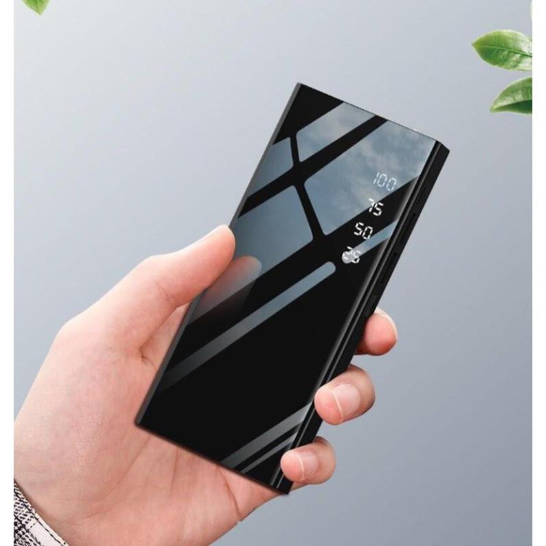 -  Pin dự phòng đen bóng cas, sac dự phòng Oppoo 20,000mAh có đèn pin tặng cáp sạc nhanh - Loa Tai nghe