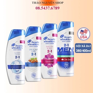 Dầu Gội & Xả 2in1 Head&Shoulders Mỹ nhiều mùi hương 370ml