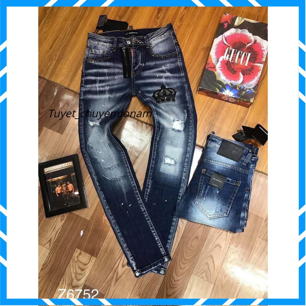 {HOT} QUẦN JEAN BIKER VƯƠNG MIỆN ( Màu xanh và đen)