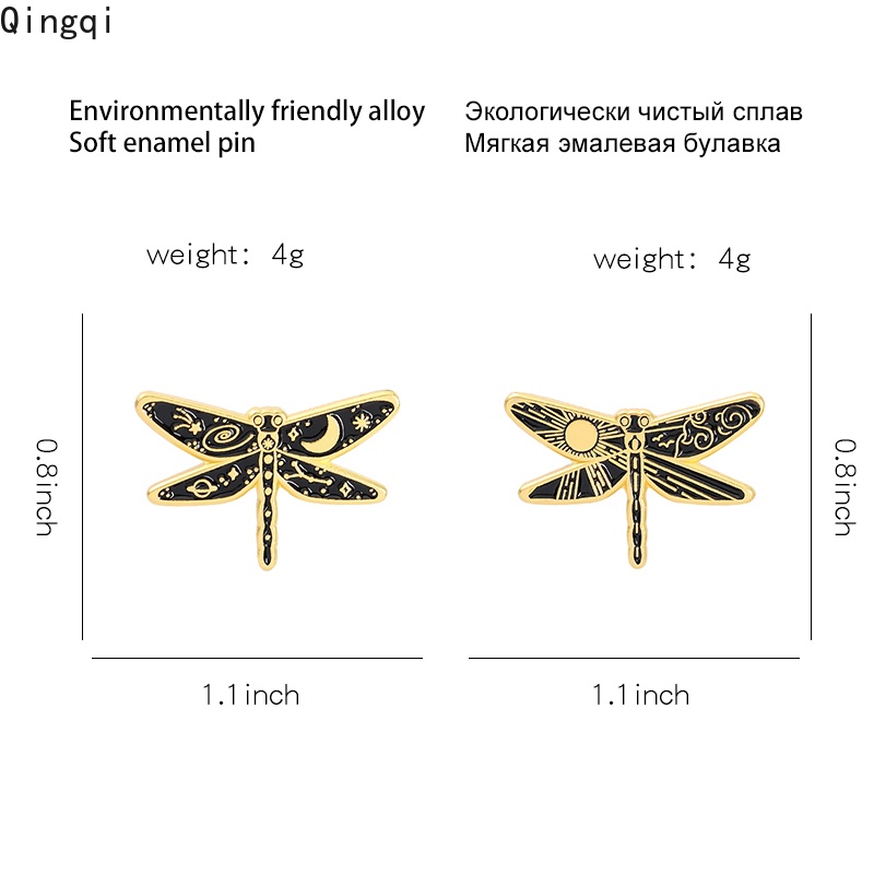 Ghim cài áo Miss Zoe hình chuồn chuồn và mặt trời thời trang cho nam và nữ