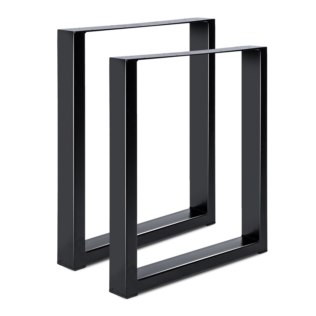 Chân bàn sắt lắp ráp mẫu chữ U kích thước 48x73cm mẫu chân đôi sơn tĩnh điện màu đen.