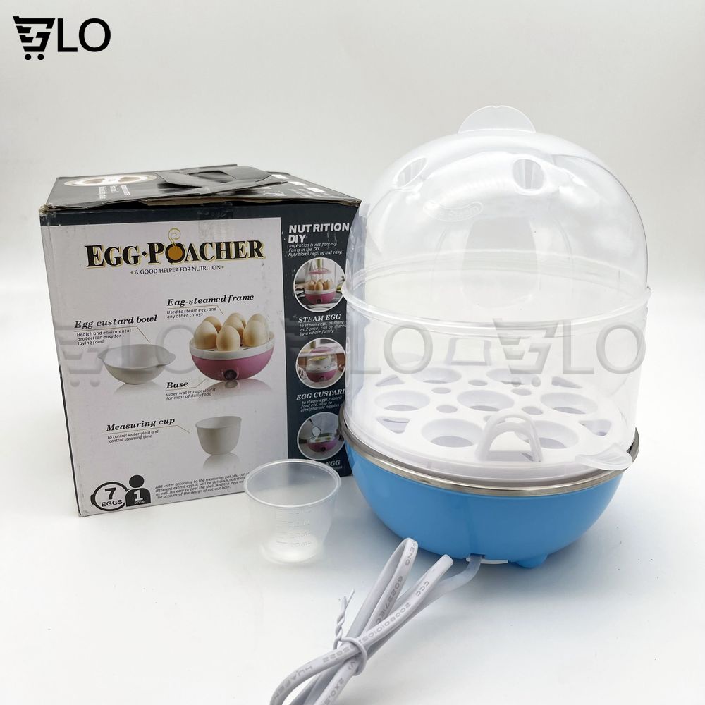 Máy Luộc Trứng Hấp Thức Ăn Đa Năng 2 Tầng, Nồi Hấp Bánh Bao, Rau Củ, Hải Sản