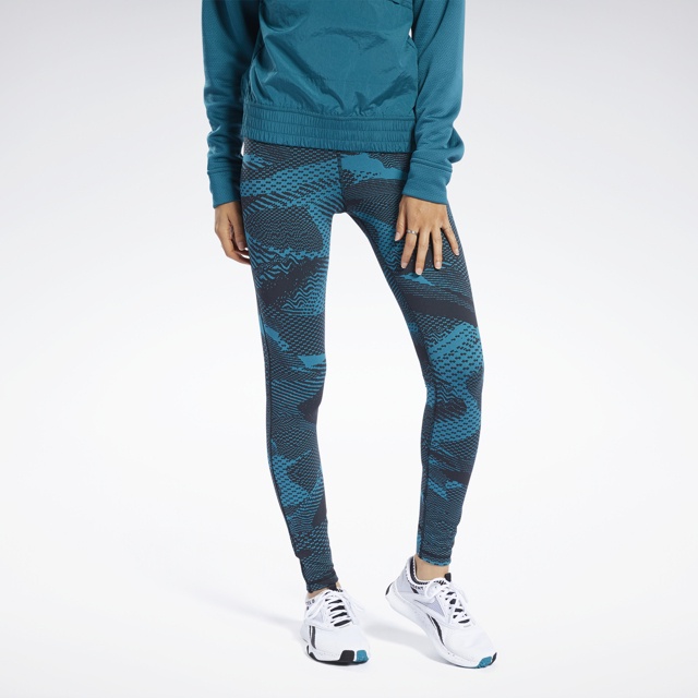 Quần thể thao Nữ REEBOK Reebok Lux Tight 2.0- Geo Static Jacquard FK7067