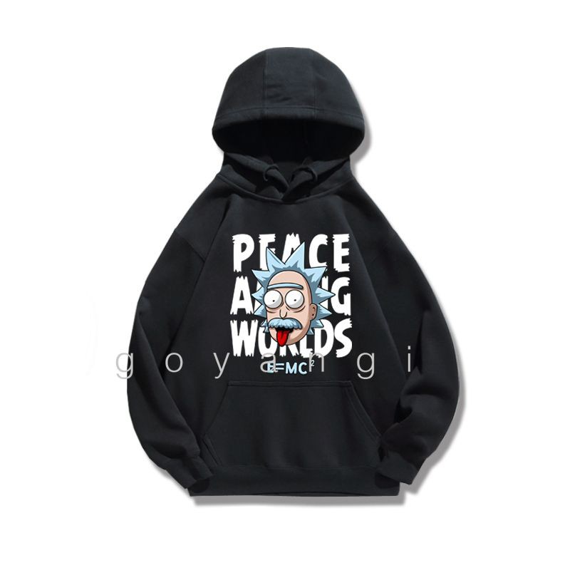 Áo hoodie Rick bác học oversize Unisex phong cách Hàn Quốc