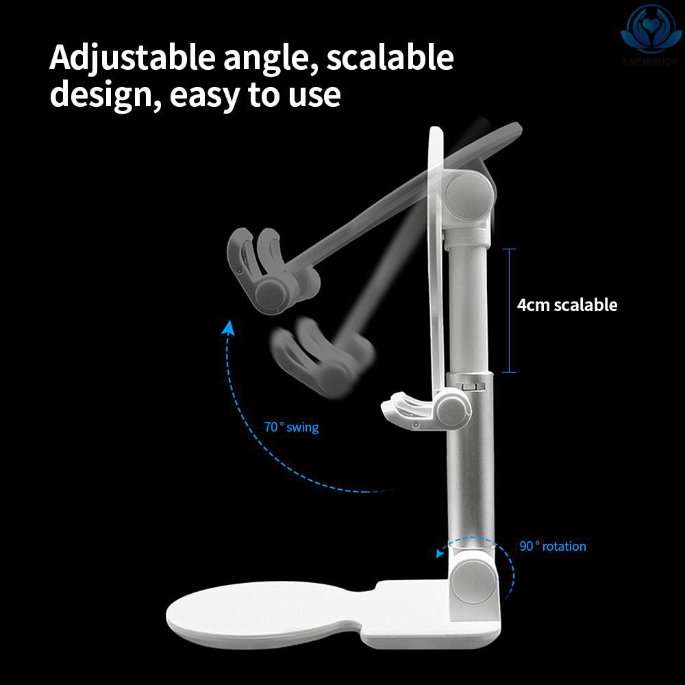 Giá Đỡ Điện Thoại / Máy Tính Bảng Để Bàn Màu Trắng Có Thể Gấp Gọn Tiện Dụng