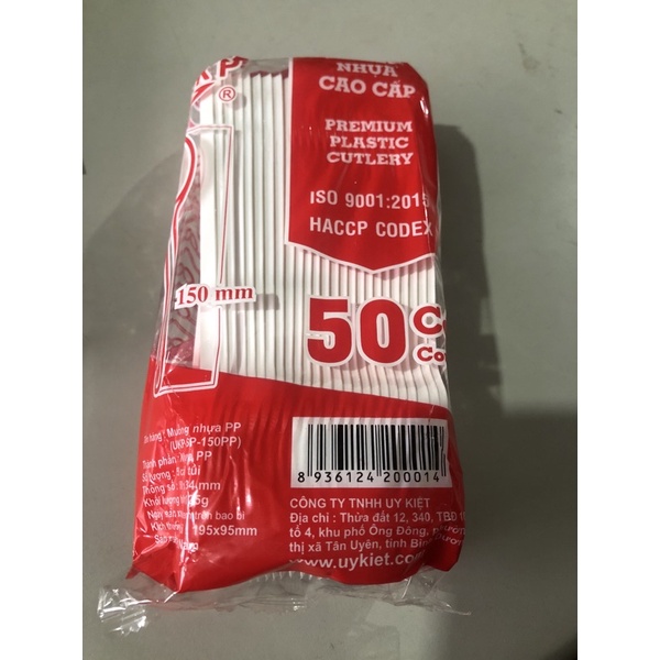 50 thìa/muỗng dùng một lần nhựa đẹp dày