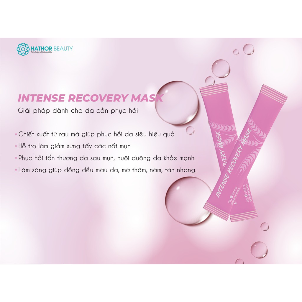 Mặt nạ gel phục hồi chiết xuất rau má giúp cấp ẩm, phục hồi da Hathor Beauty